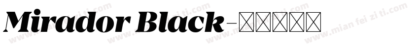 Mirador Black字体转换